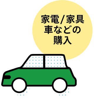 家電・家具・車などの購入