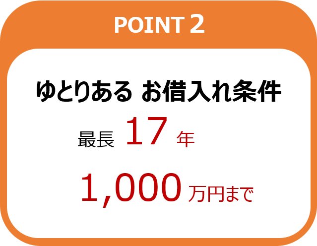 ゆとりあるお借入れ条件