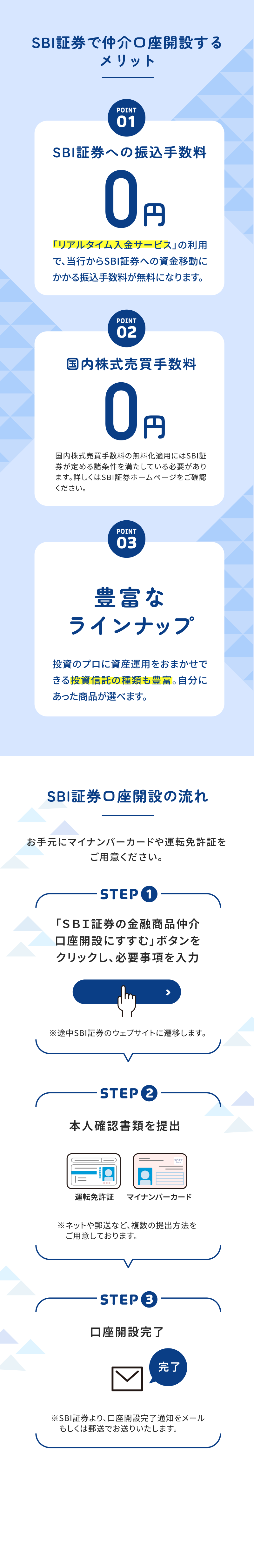 SBI証券で仲介口座開設するメリット