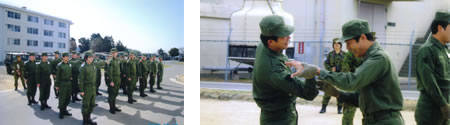 二世教室自衛隊体験入隊の部の写真